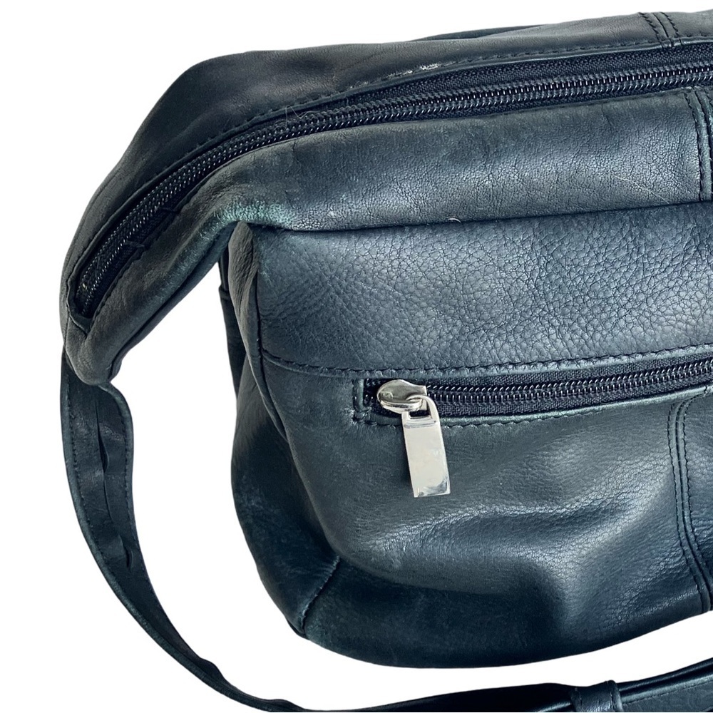 Wilson’s Vintage Black Leather Bag - Picture 4 of 5